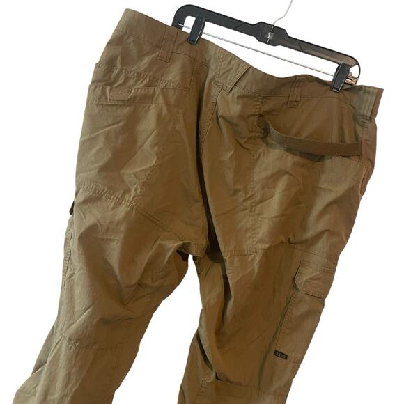511 Tactical Pants Men 44x32 Chino Brown Ripstop Workwear Pockets Utility Hiking - Picture 9 of 9